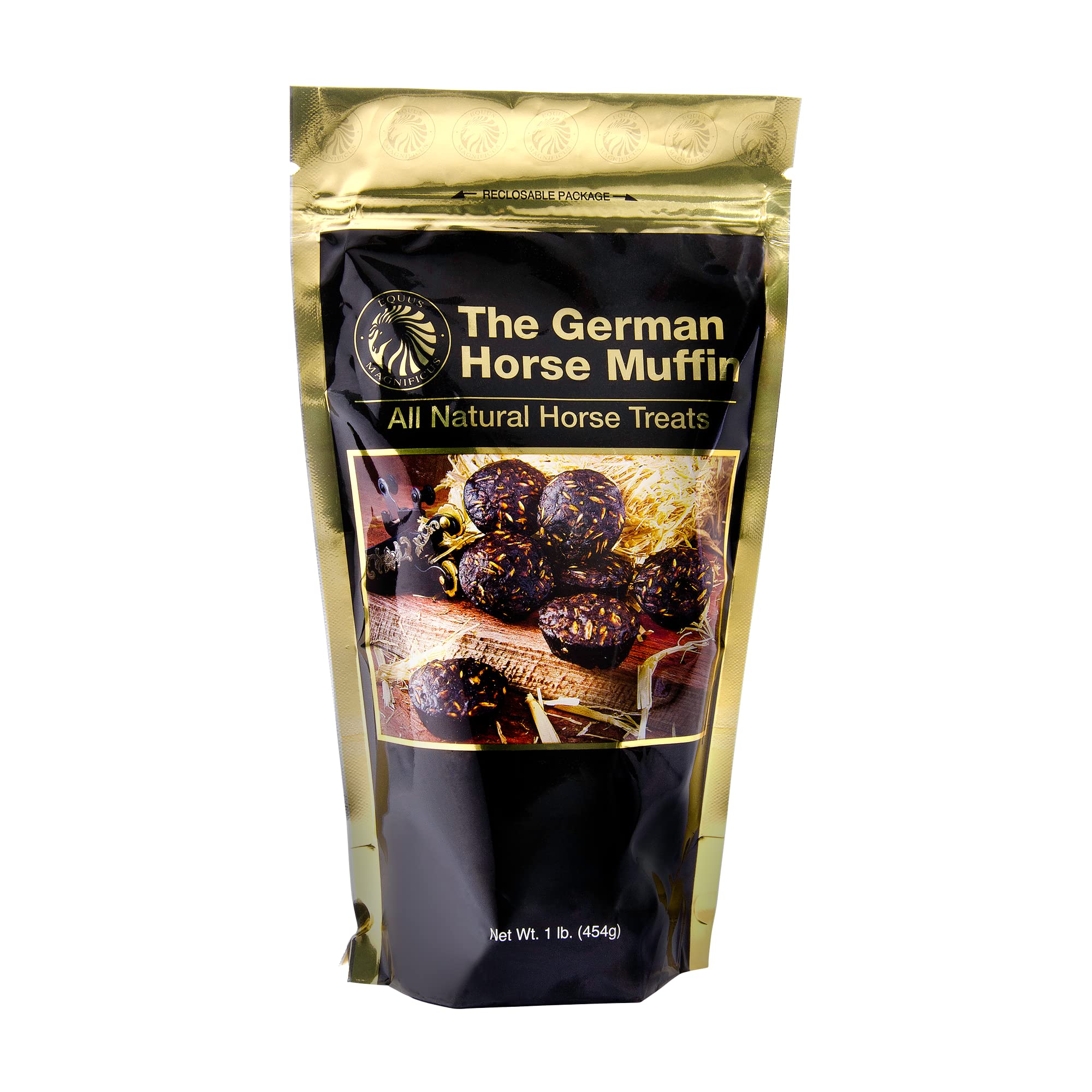 Friandise Leather and Lights muffins allemands à la menthe pour cheval, récompense agréable.