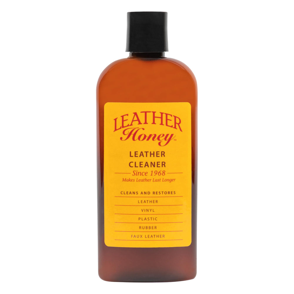 Leather Honey nettoyant cuir en bouteille pour un entretien léger et efficace.