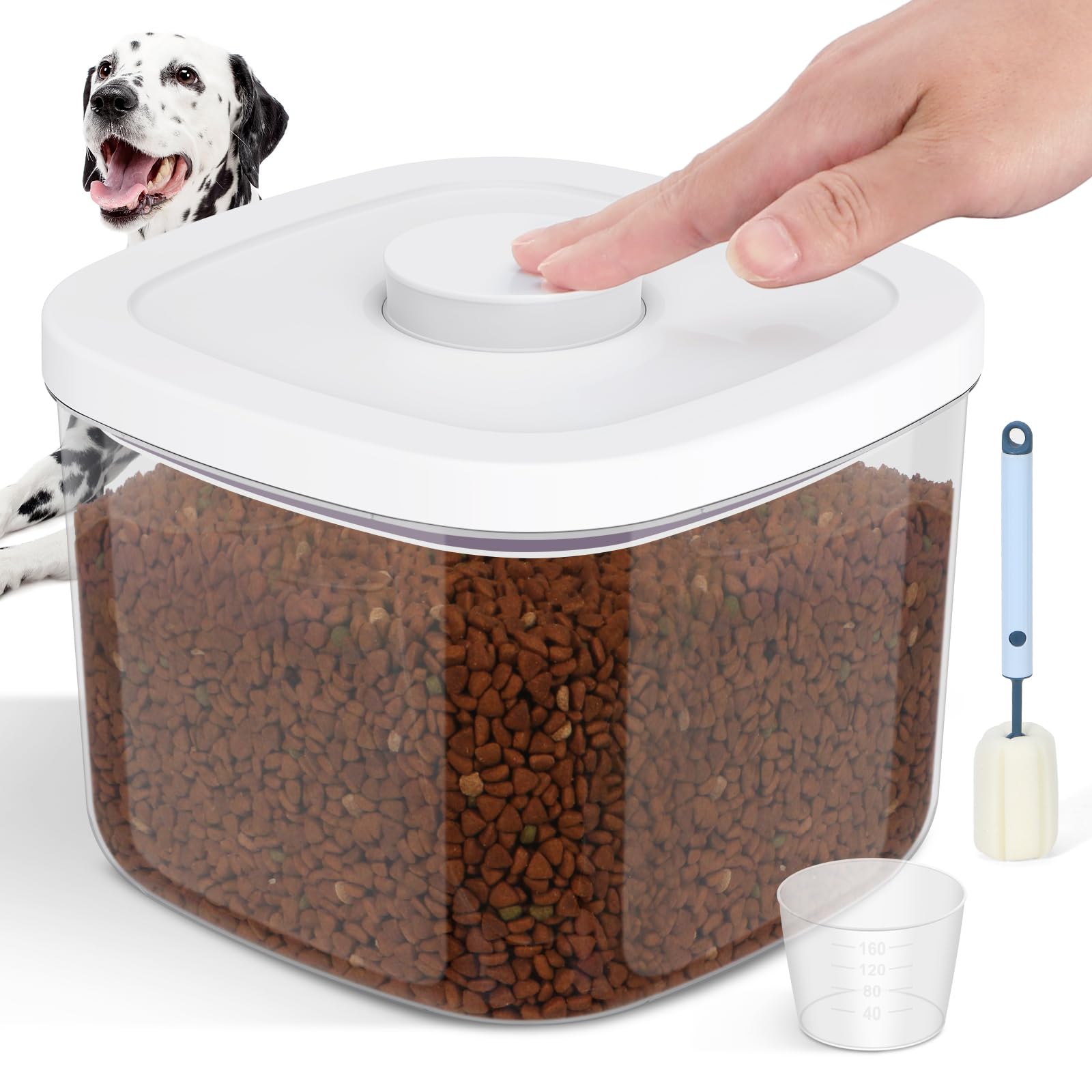 Leawalk conteneur nourriture animale transparent pour verifier rapidement le stock