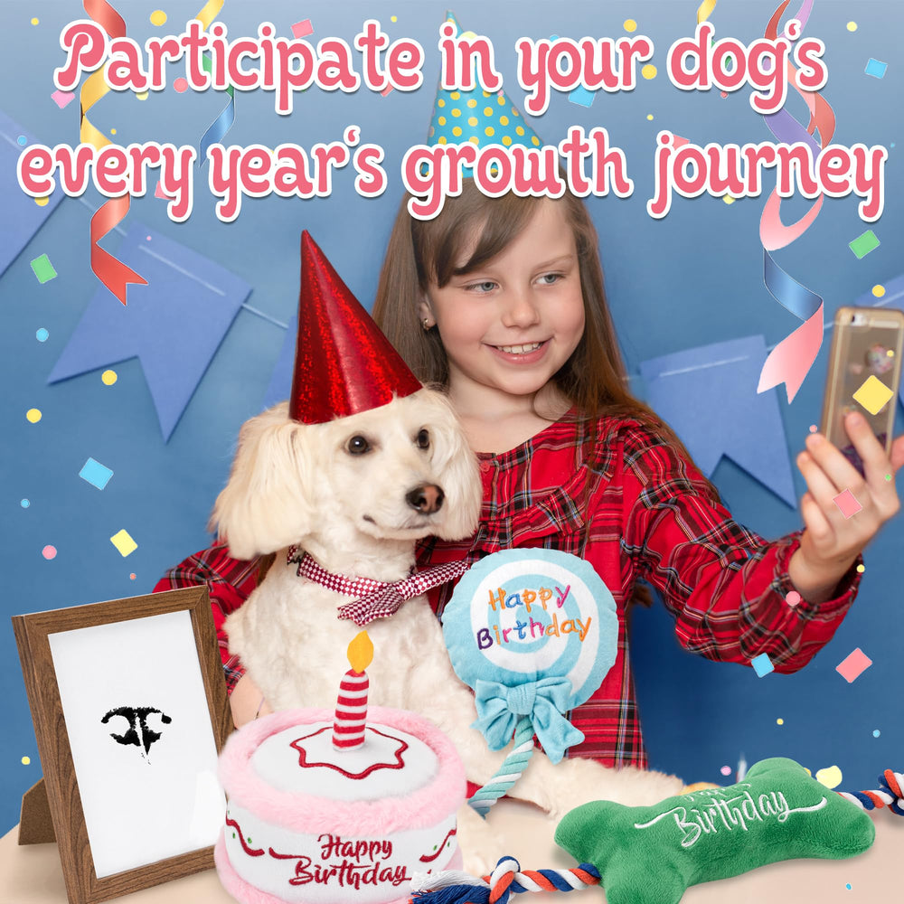 LECHONG celebration-chien-anniversaire: tableau visuel pour immortaliser le jour spécial.