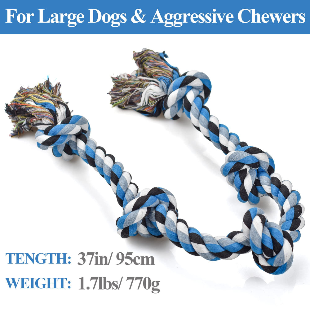 LECHONG, corde à 5 nœuds pour chien de grande race, pratique pour jeux et dentition.