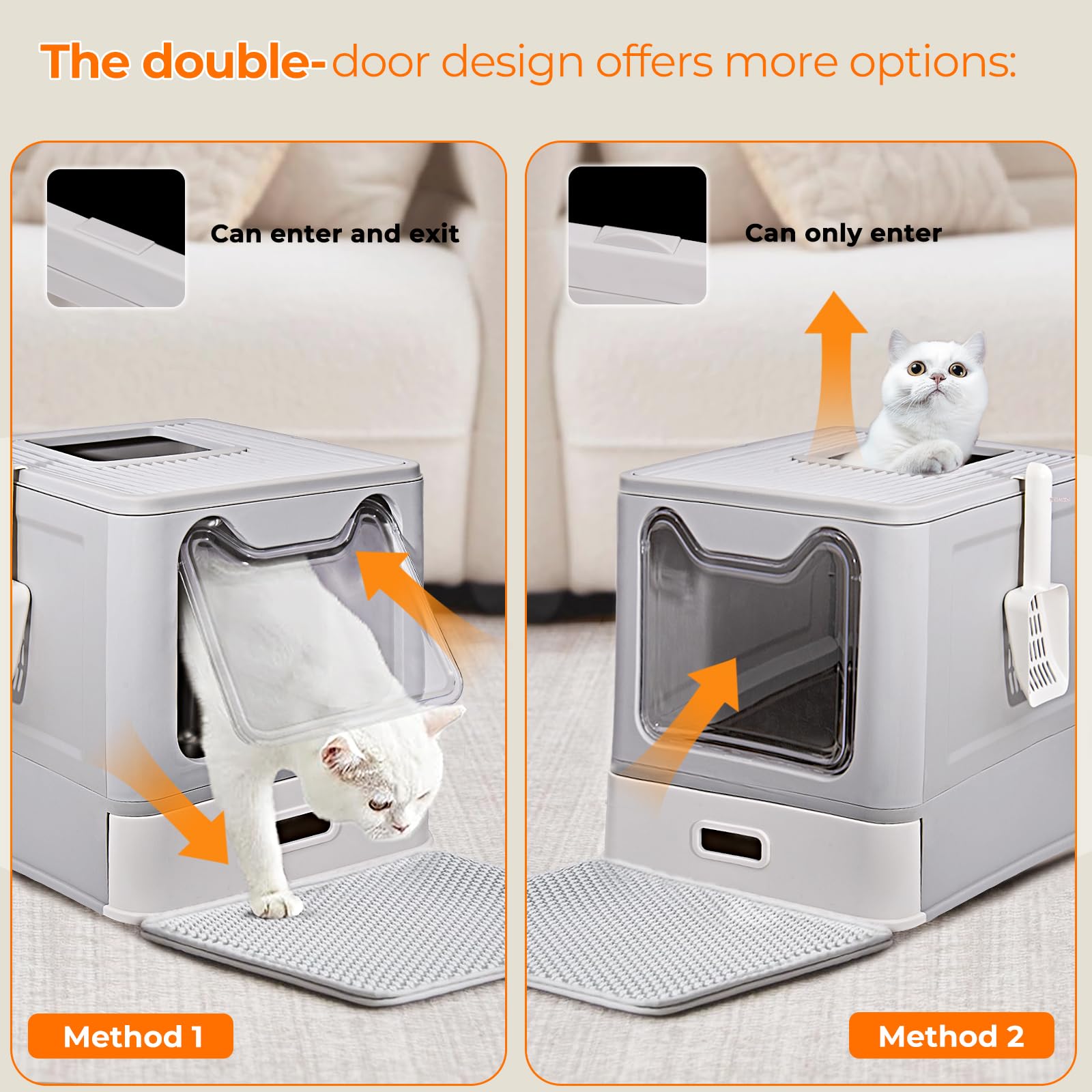 LeeJARD Ouverture par le haut ajustable: 1 porte, 2 configurations.