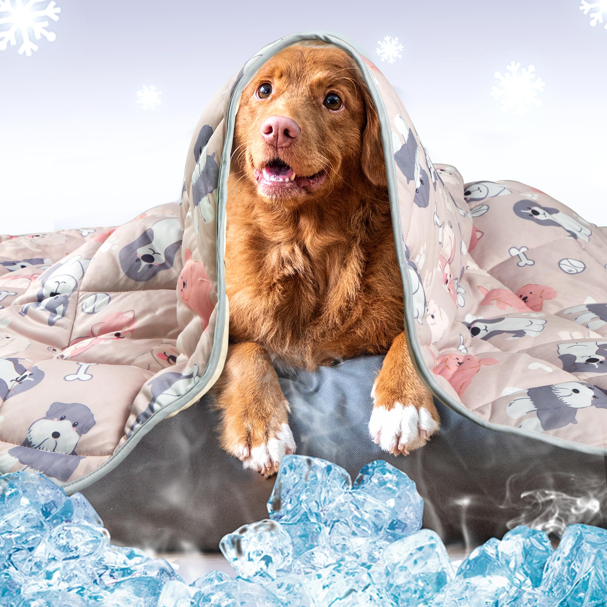 Tapis refroidissant Leekalos pour chien, confort immédiat et frais.