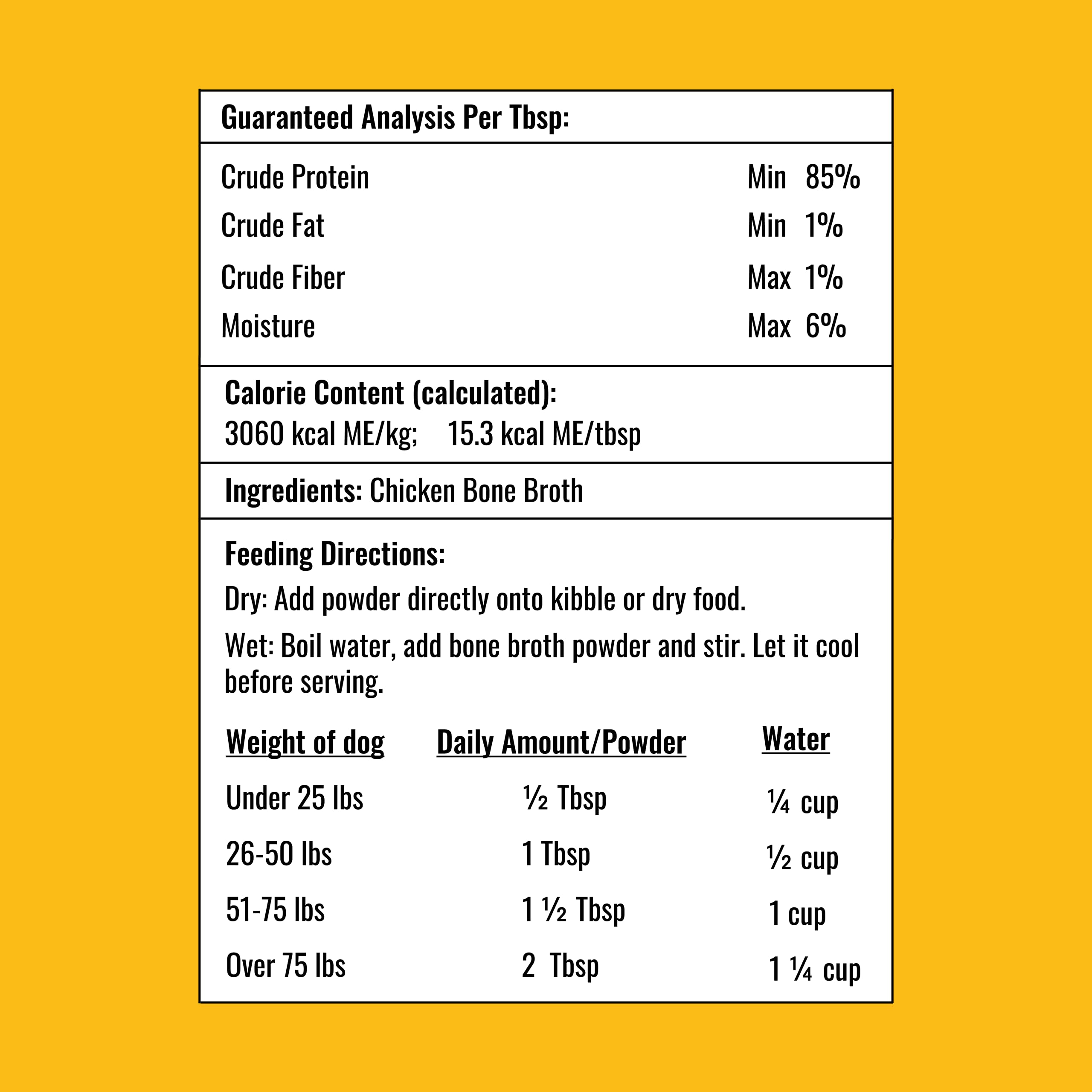 Left Coast Performance bouillon d'os au poulet pour chien, favorise les repas et l'hydratation.