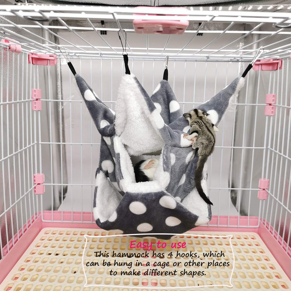 LEFTSTARER accessoire cage pour rongeurs et petits animaux, idéal pour jeux et siestes.