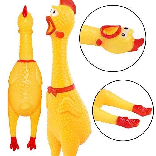 LEGEND SANDY coq criant jaune, latex sûr pour jeux interactifs