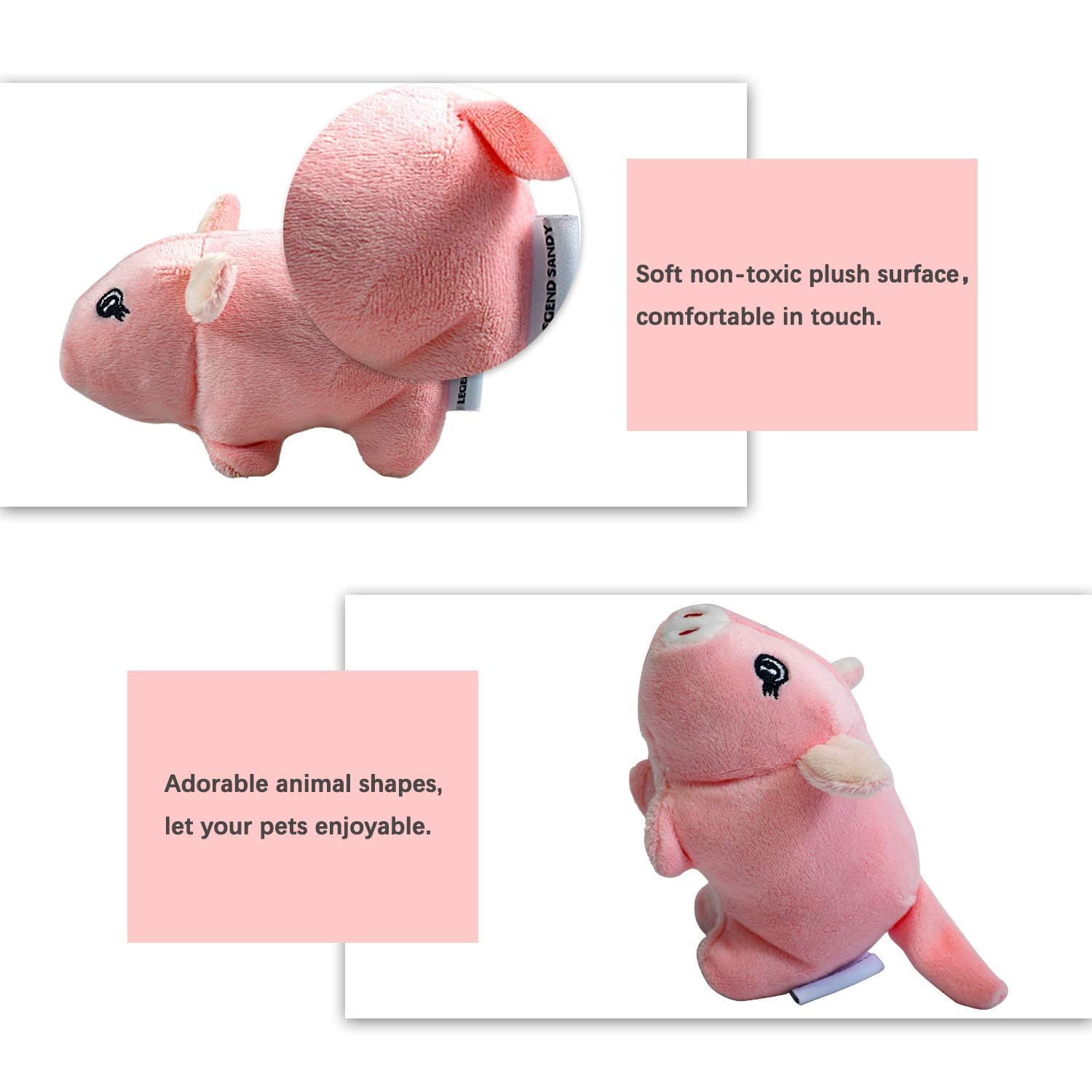 LEGEND SANDY dinosaure-jouet peluche pour chiot, stimulation mentale et mordillement sûr.