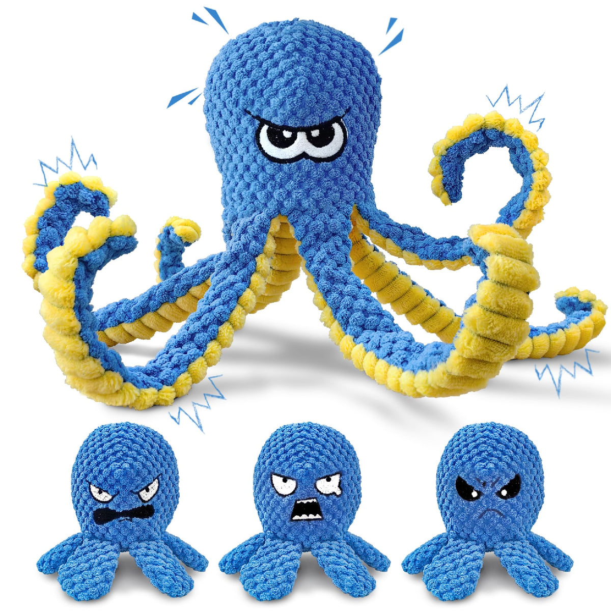 LEGEND SANDY Octopus interactif, grand jouet peluche stimulant l’esprit du chien