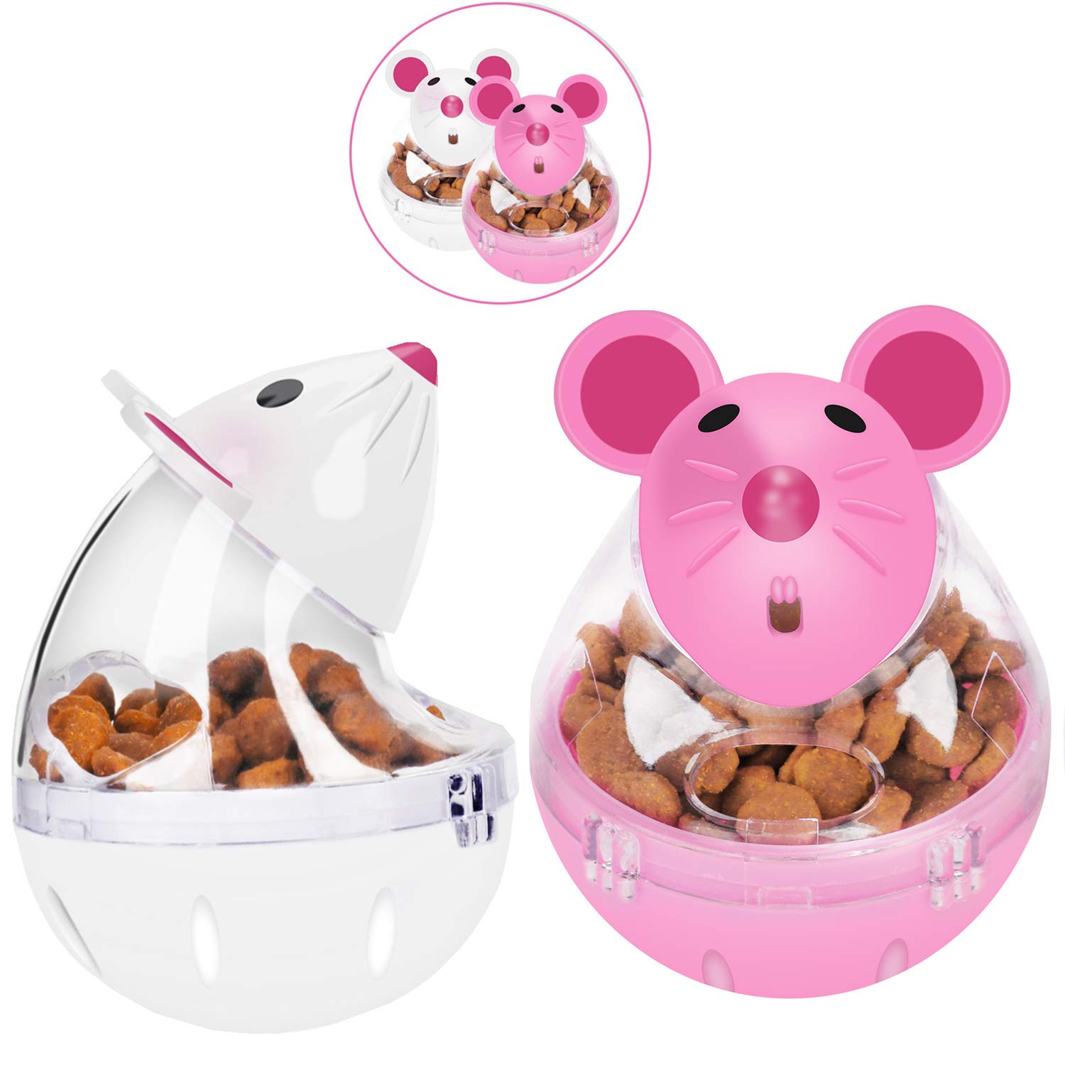 Legendog balle alimentation lente, vue de dessus, stimule l’attention du chat.