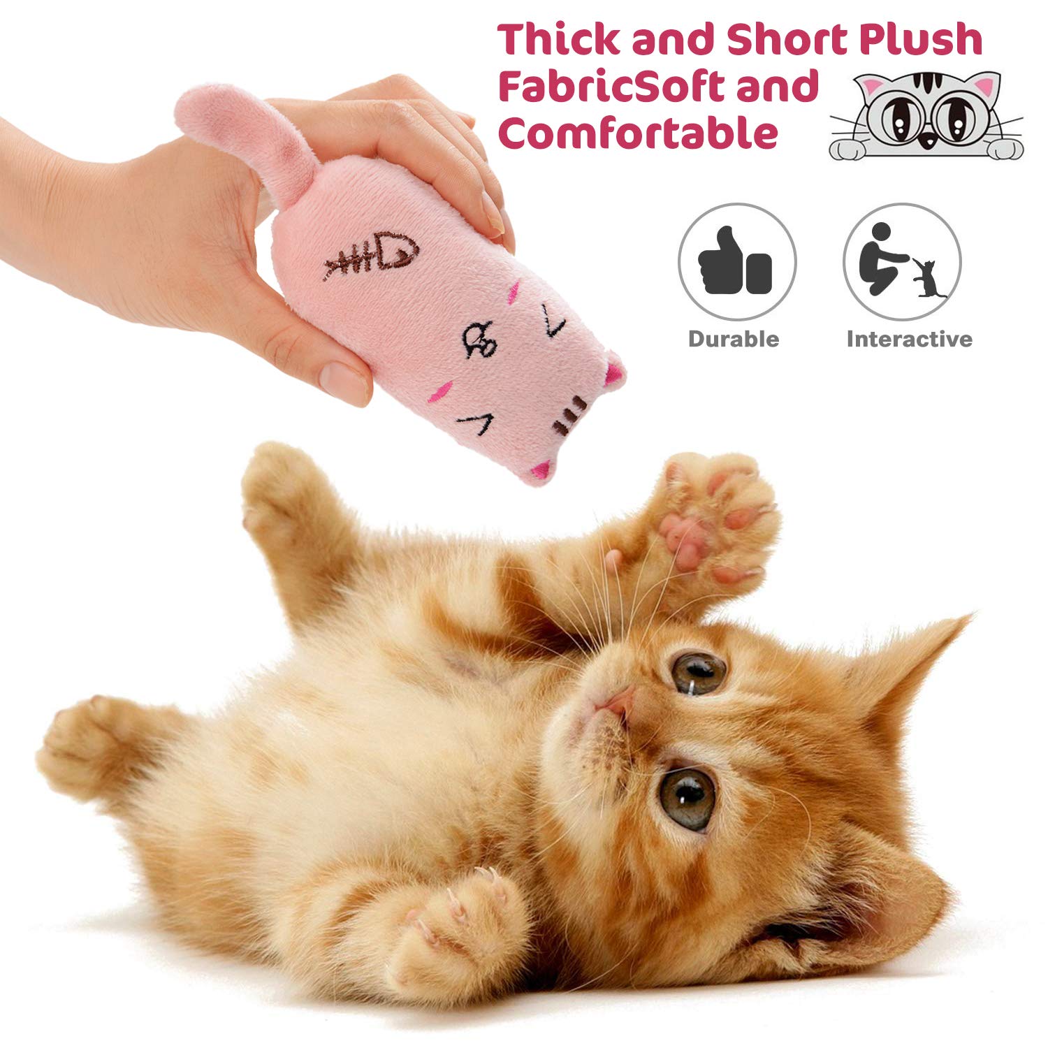 Legendog jouet chat catnip souris rouge pour attirer l'intérêt