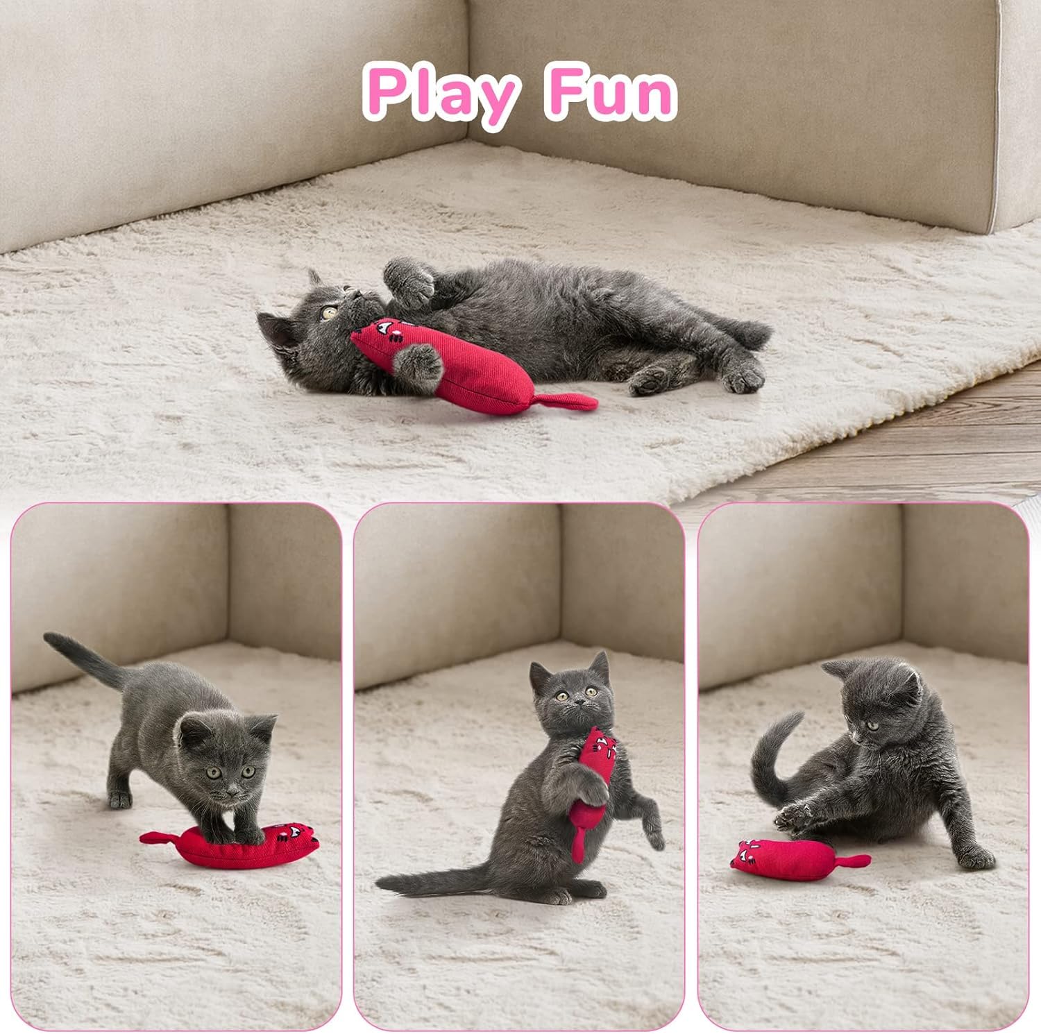 Legendog lot de cinq jouets chat, variation de jeux.