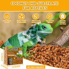 Legigo substrat terrarium coco naturel 72 quarts: texture naturelle pour le creusement.