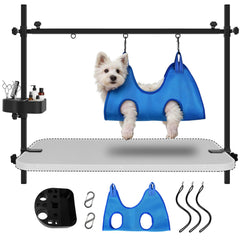 Table LEIBOU toilettage en H avec bras en H, cadre robuste pour chiens et chats.