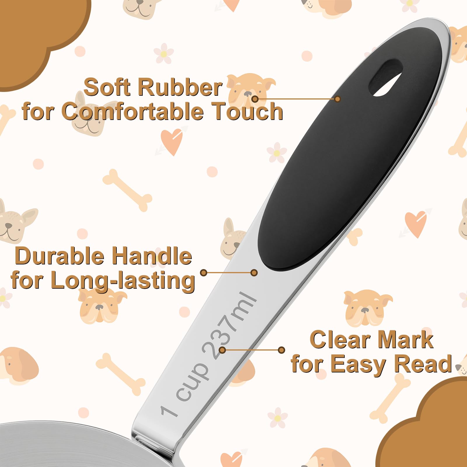 LEIFENY Pelle inox lavable au lave-vaisselle, nettoyage rapide et hygiénique.