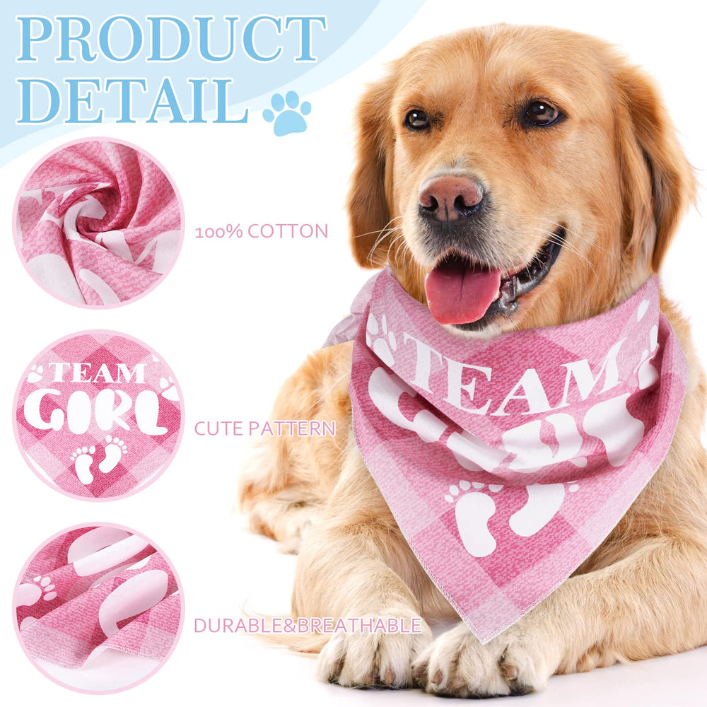 Bandana LEIFIDE chien à nouer rose bleu — fixation sécurisée sans tirer les poils