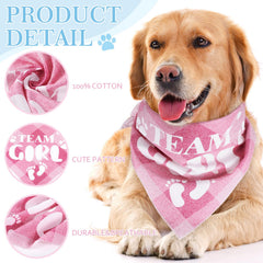 Bandana LEIFIDE chien à nouer rose bleu — fixation sécurisée sans tirer les poils