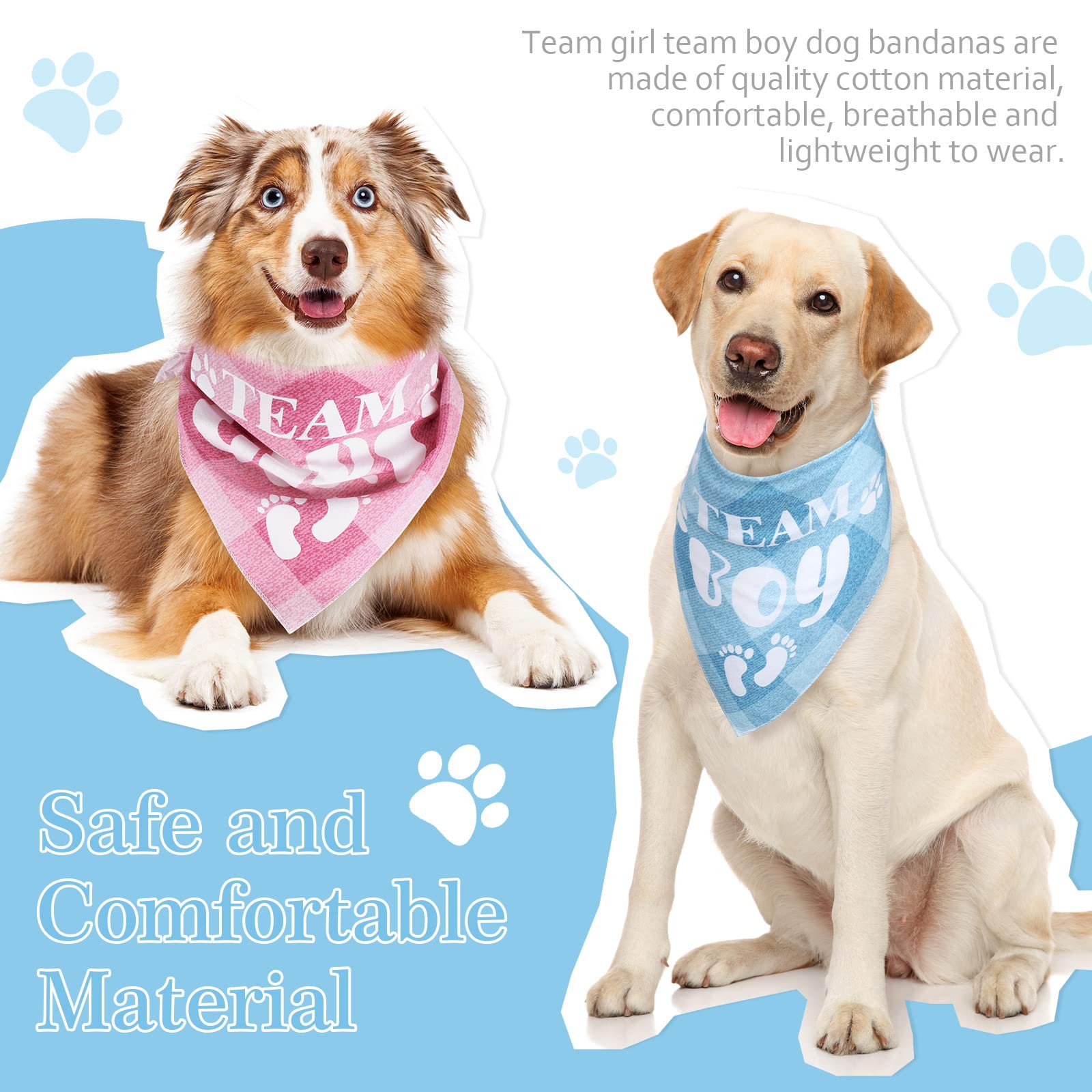 Bandana LEIFIDE chien fête de bébé rose bleu — ajoute une touche festive à vos photos