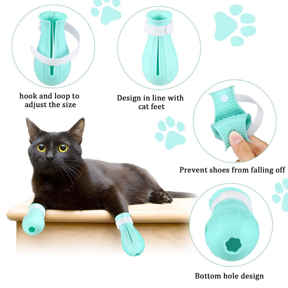 LEIFIDE bottes chat silicone anti-griffures, confortables et adhérentes au bain