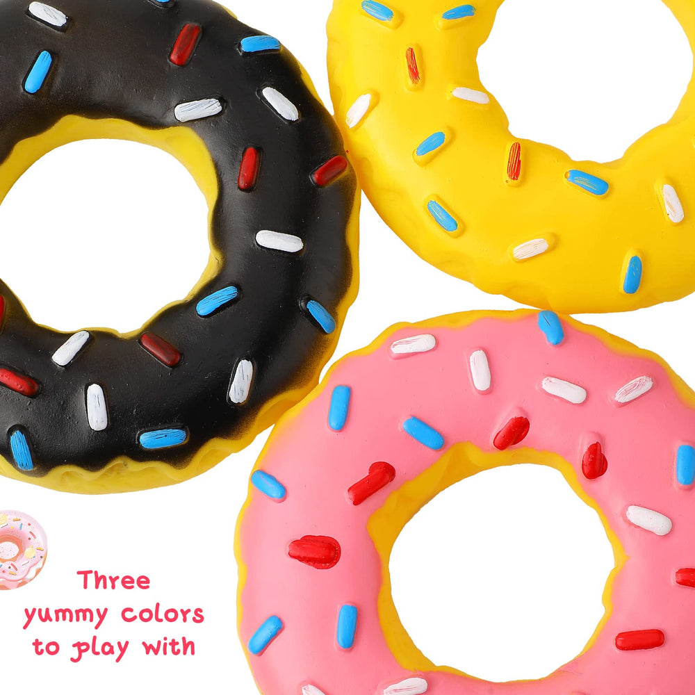 Leitee donut noir — jouet robuste pour chiens de petite à moyenne taille