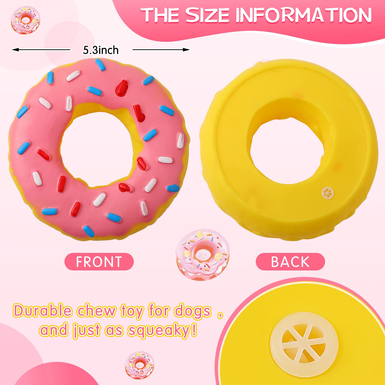 Leitee donut avec sifflet intérieur — stimulation auditive lors du jeu