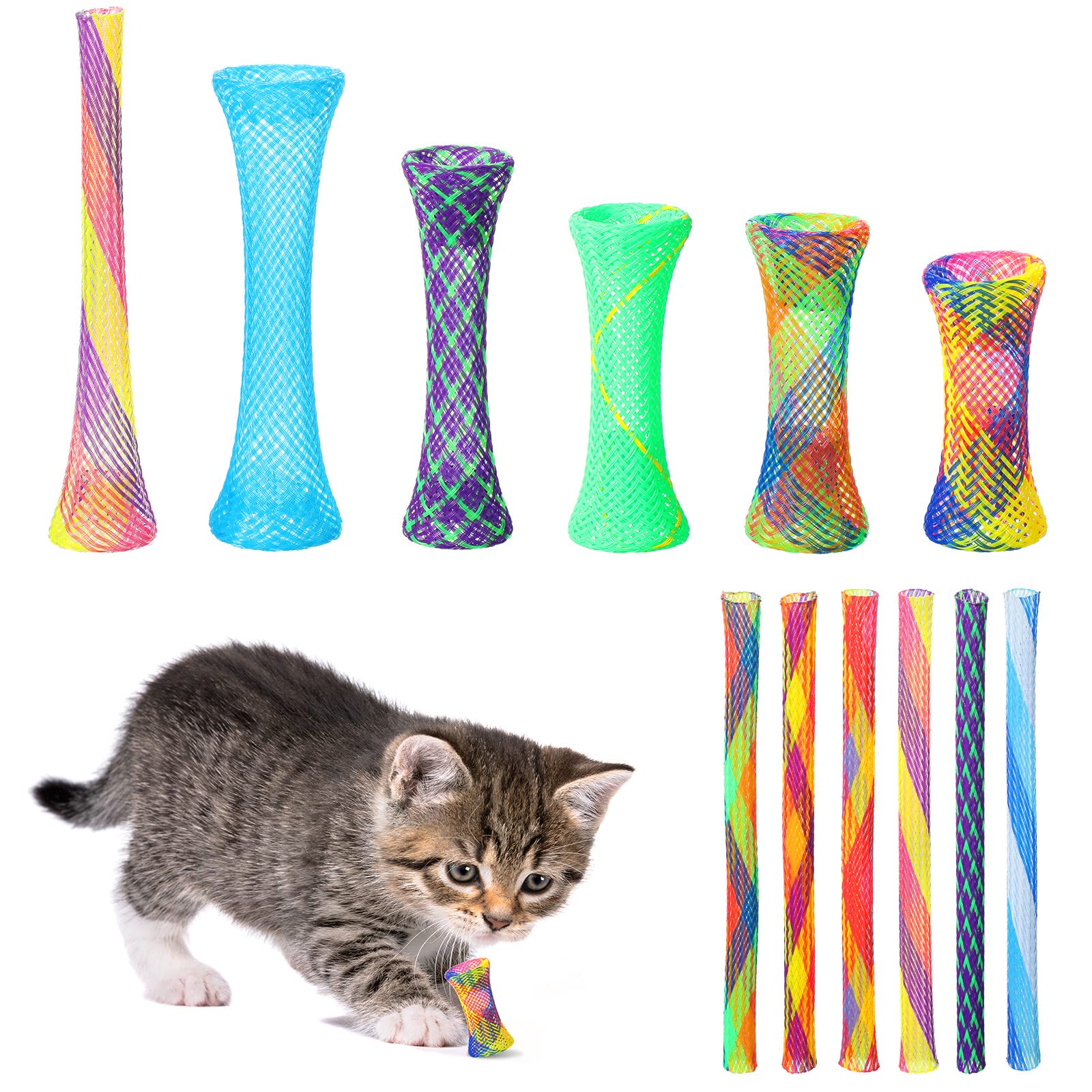 Leitee – tubes colorés intérieurs stimulent le jeu et l'exercice chez le chat.