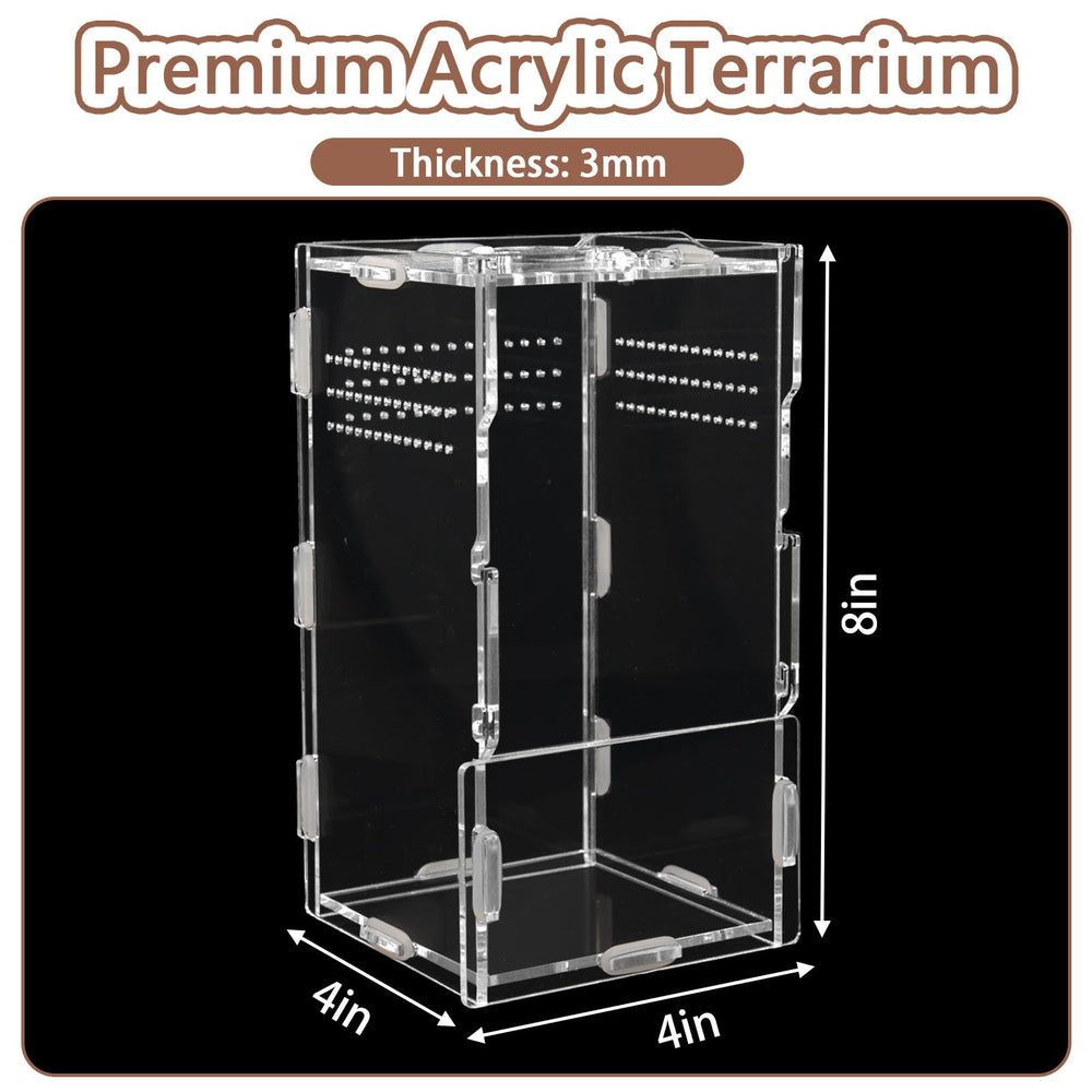 LEIZHENZI terrarium-acrylique-360° – vue dégagée et sans reflets.