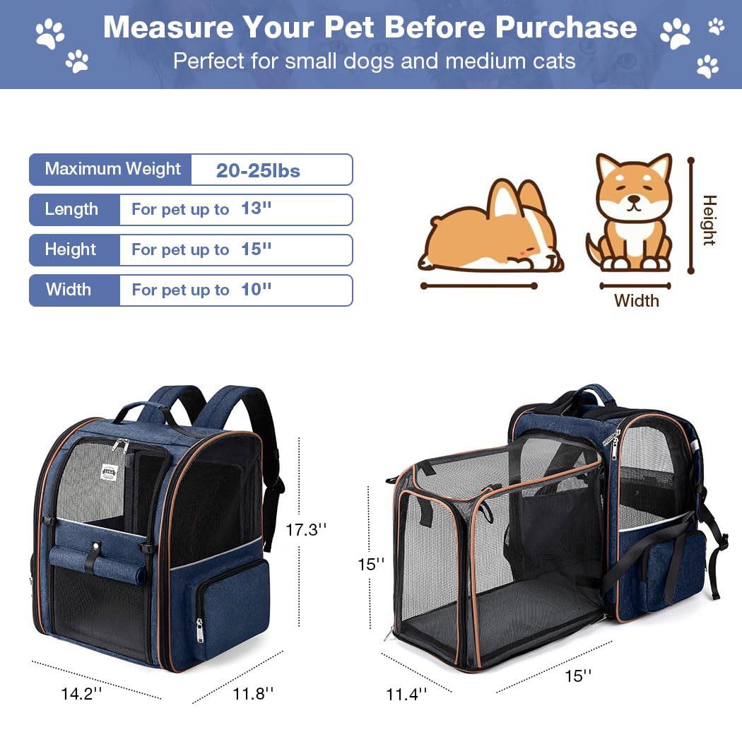 Lekebobor sac-dos animaux extension-arriere assure plus d'espace et confort.