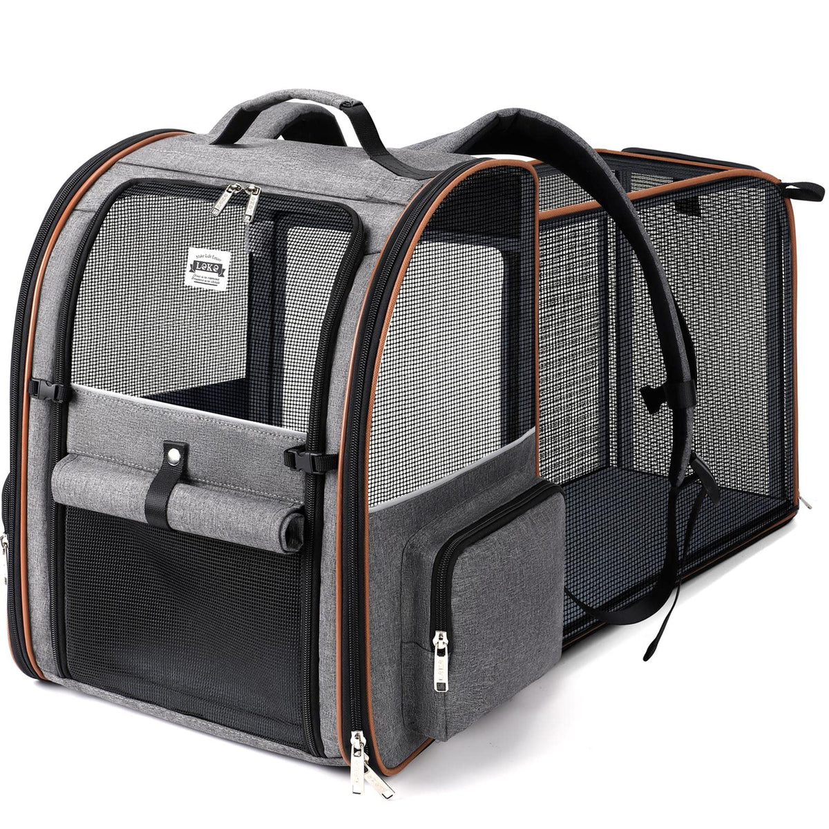 Lekebobor sac-dos animaux tres-grand extensible avant: espace confortable en déplacement.