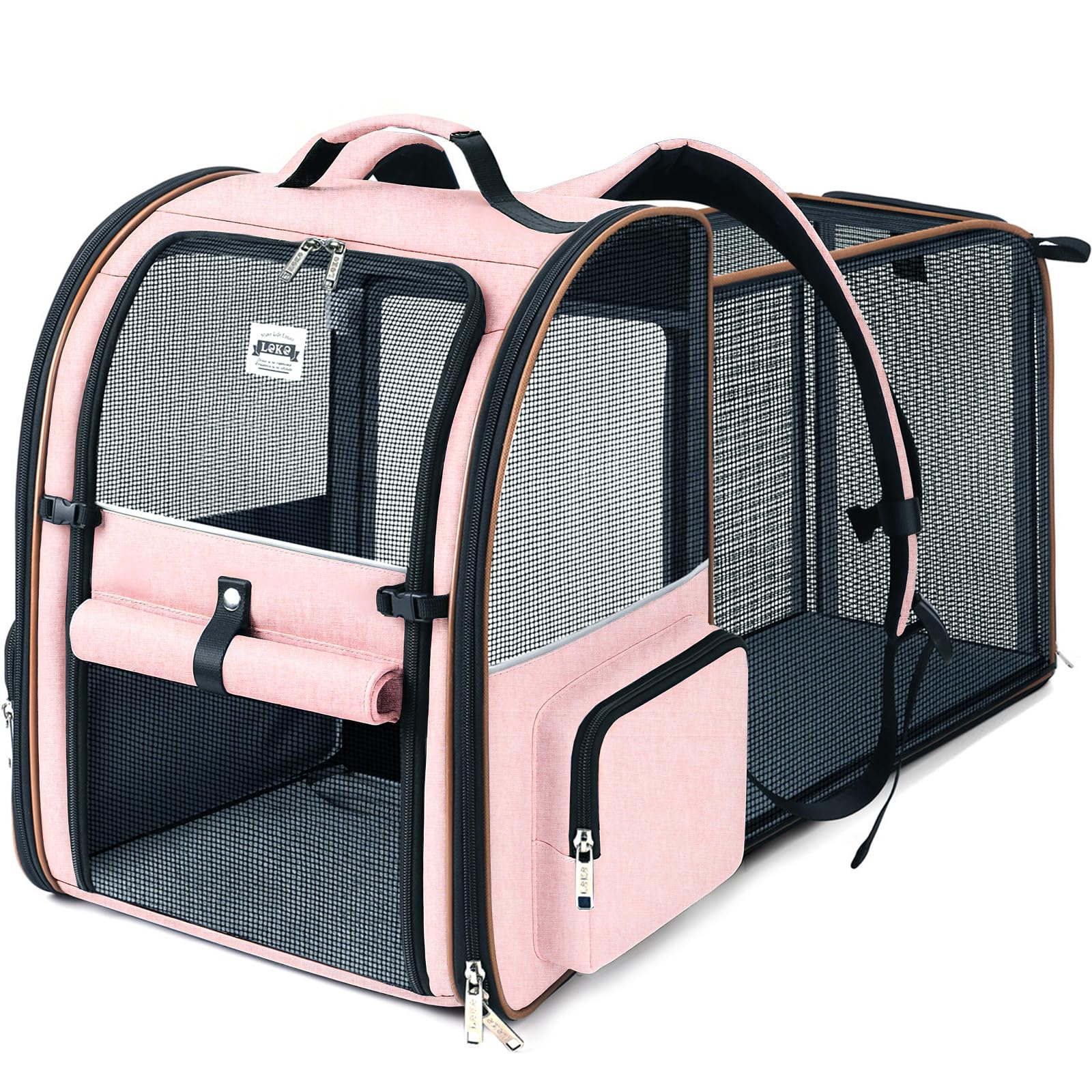 Lekebobor-sac-dos-chat-extensible-arriere offre espace supplémentaire lors des trajets.