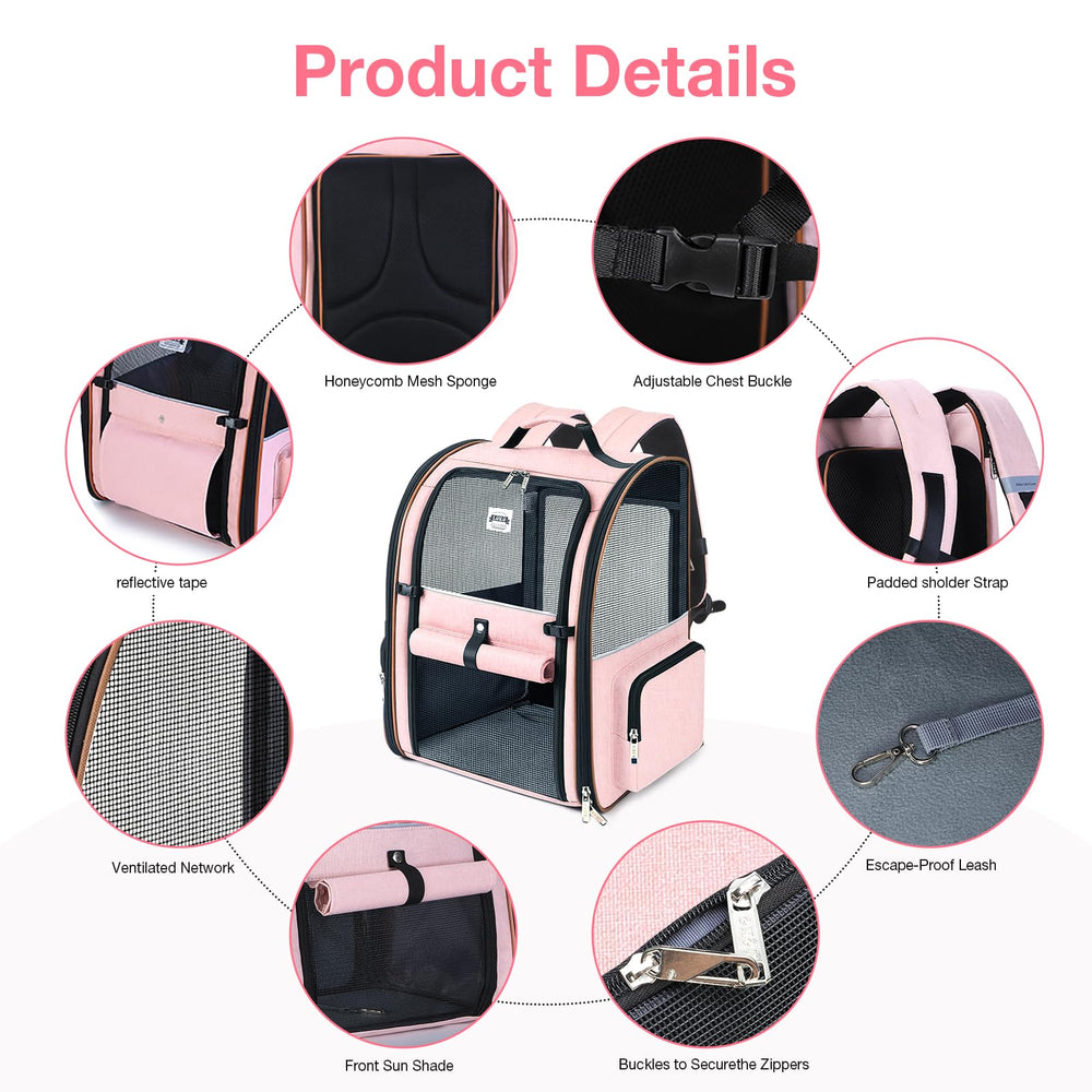 Lekebobor-sac-dos-chat-poches-accessoires pratiques pour le rangement lors des voyages.