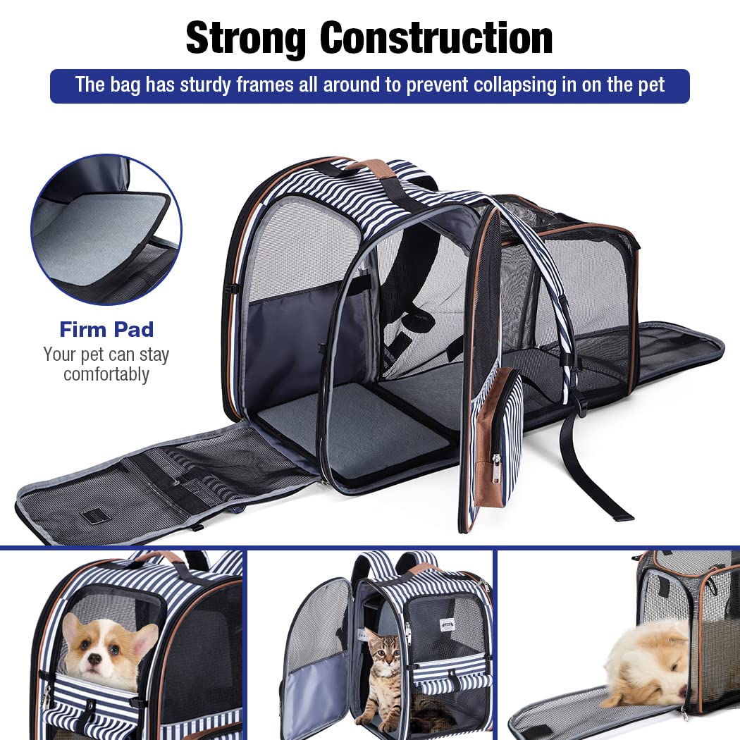 Lekebobor sac dos transport animal extensible offre plus d'espace pour votre compagnon