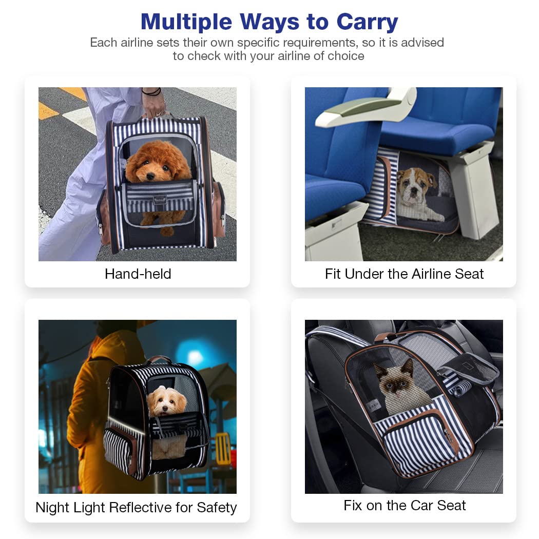 Lekebobor sac dos transport animal poches latérales pratiques pour accessoires