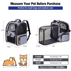 Lekebobor sac dos transport animal quatre ouvertures facilite accès et observation