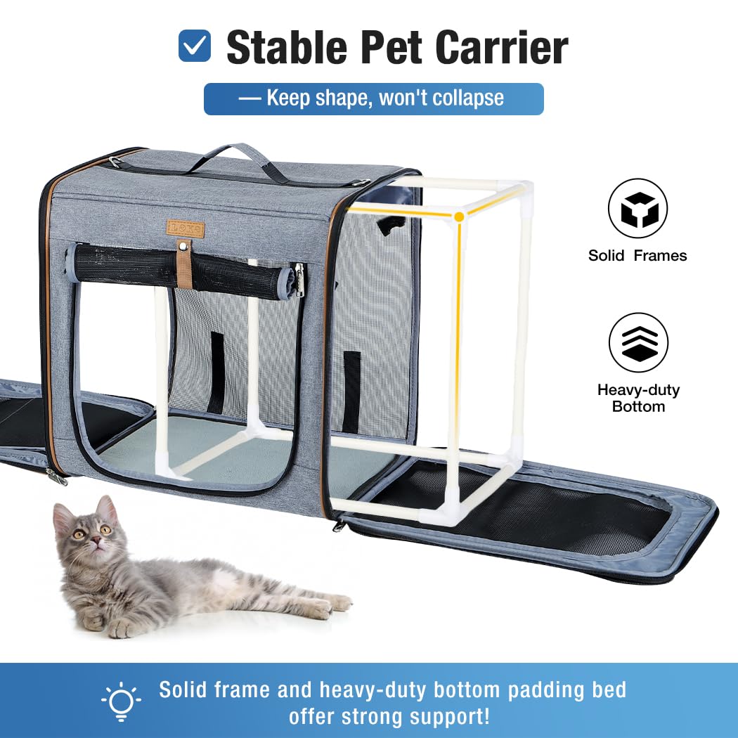 Lekereise cage avec gamelle pliante pour trajets sans souci.