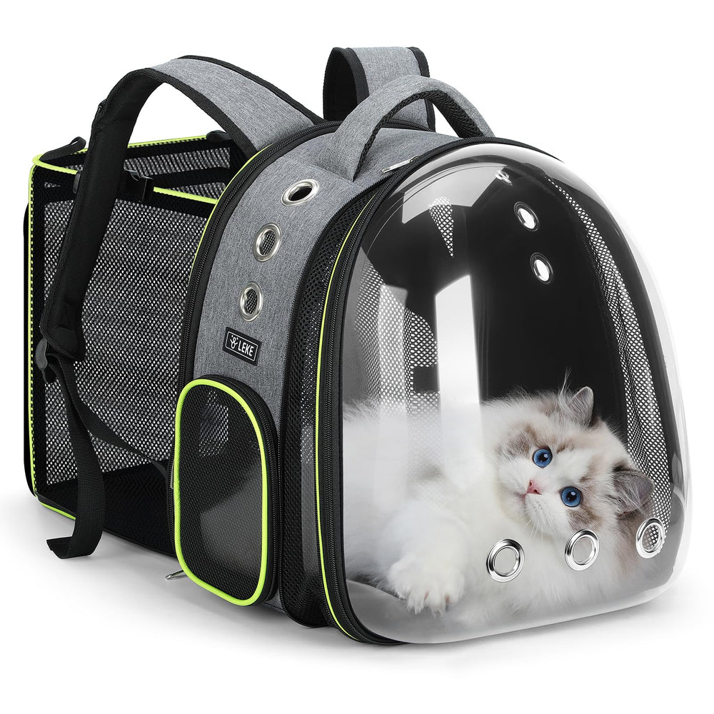 Lekereise sac à dos bulle chat - vue avant, lumière naturelle idéale pour l'extérieur
