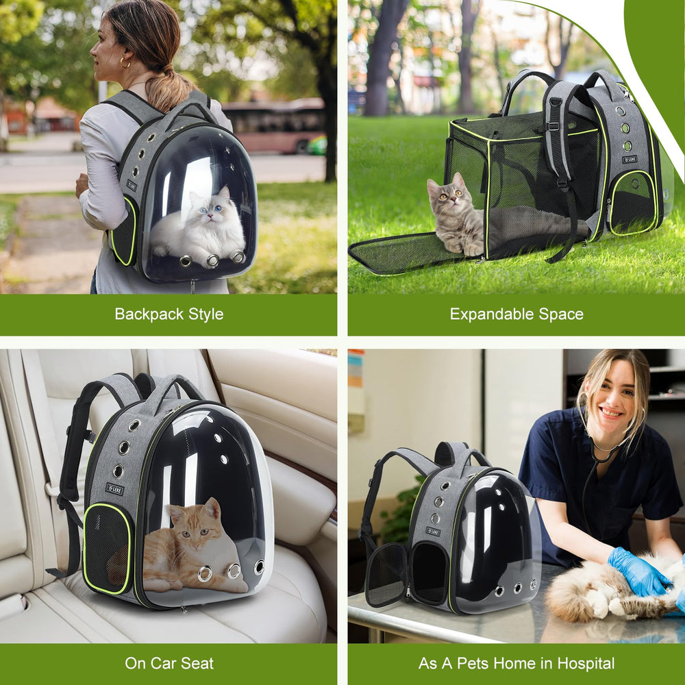 Lekereise sac à dos bulle chat dimensions et capacité - jusqu'à 8 kg (18 lb)
