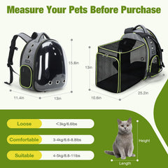 Lekereise sac à dos bulle chat - porte latérale facilitant l'entrée et la sortie