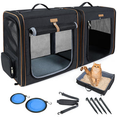 Lekereise sac de transport pour 2 chats connectés, pratique et sécurisé.