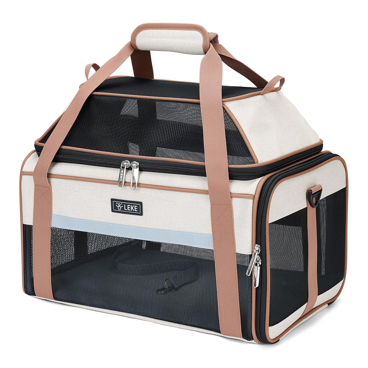 Lekereise sac transport animaux extensible sous le siege offre espace.
