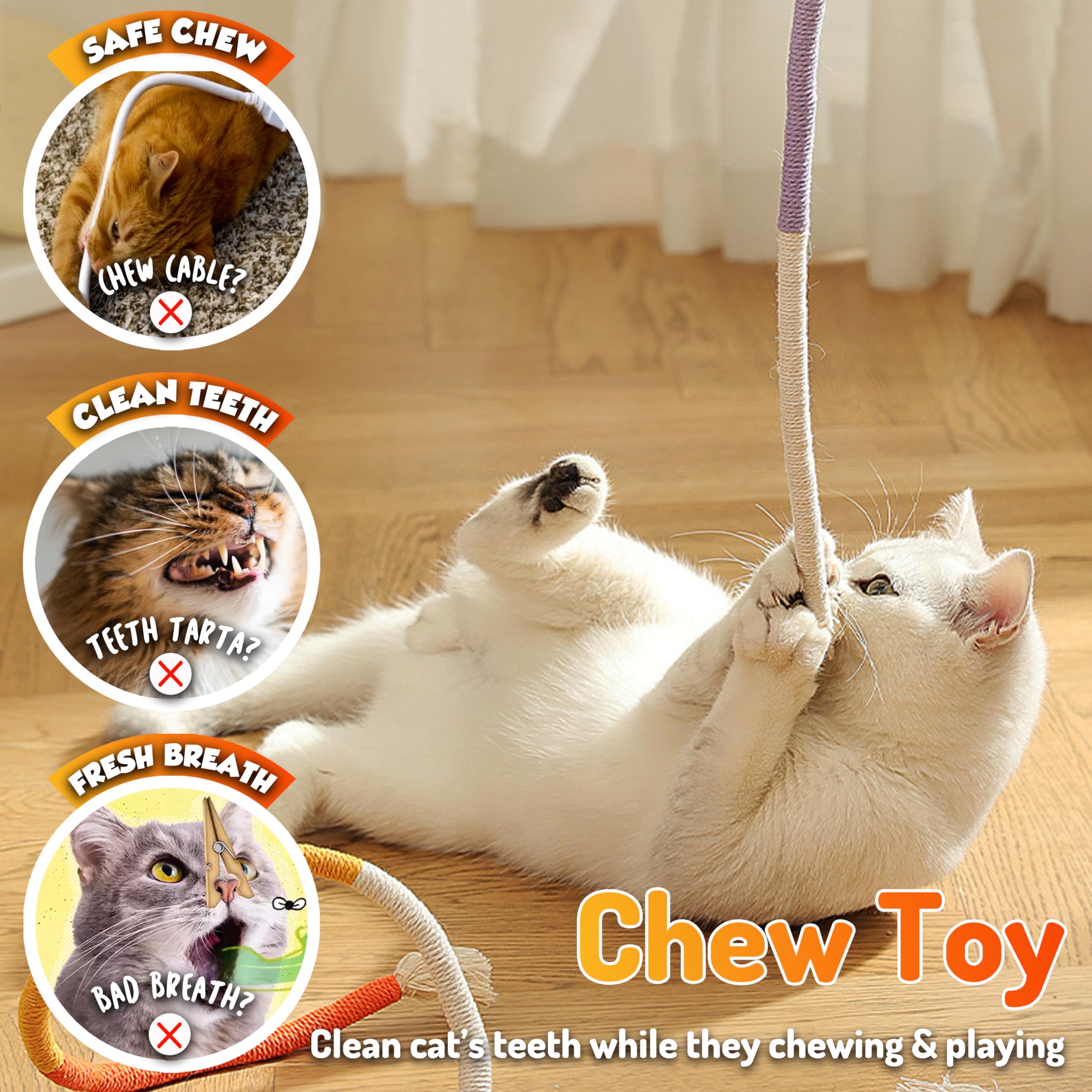 Jouet LEKEWPET auto-jeu léger et silencieux pour chats