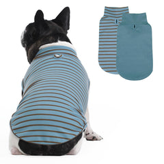 LeleTail gilet bleu pour chien grand, col roulé et confort.