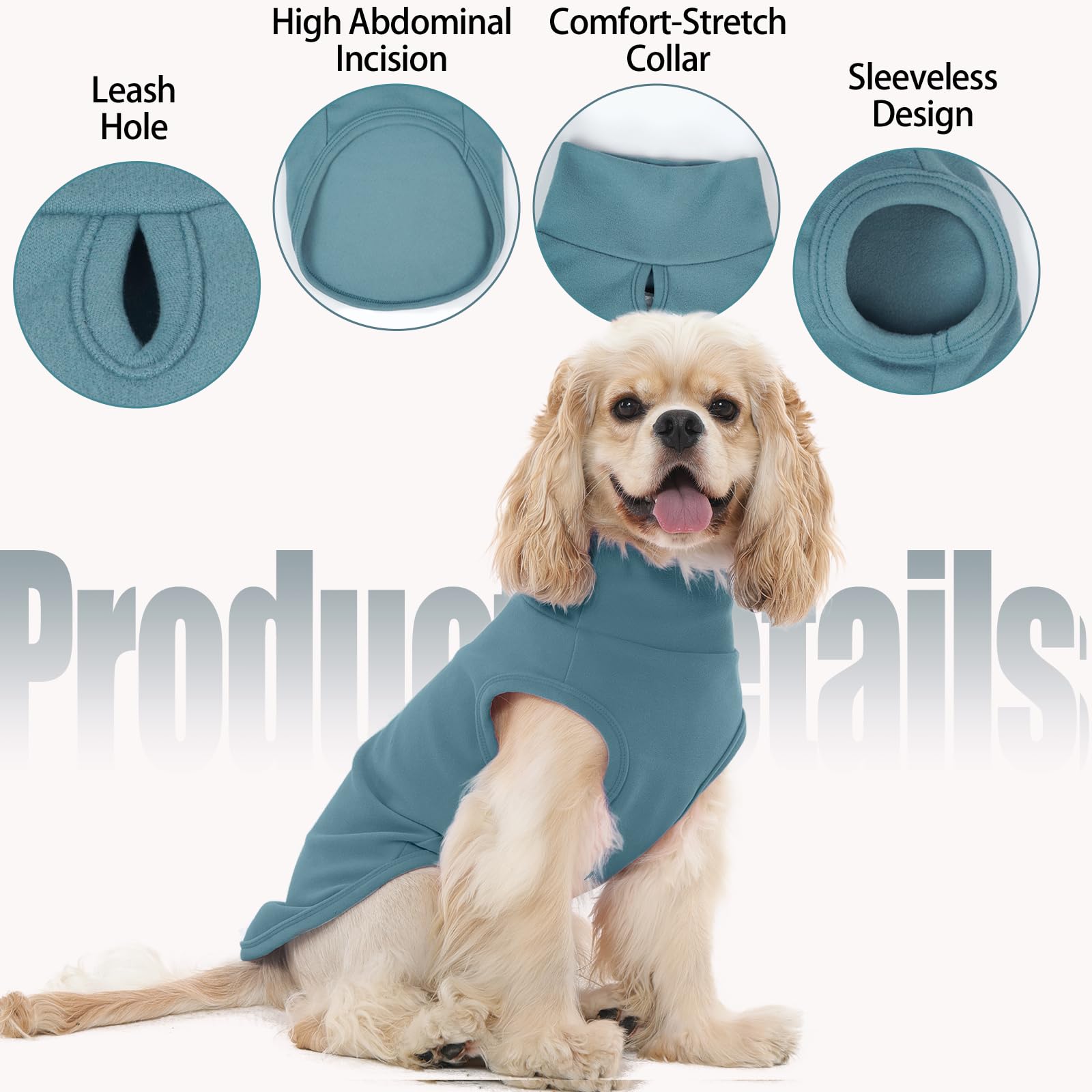 LeleTail gilet chien rayures bleu, style et praticité.