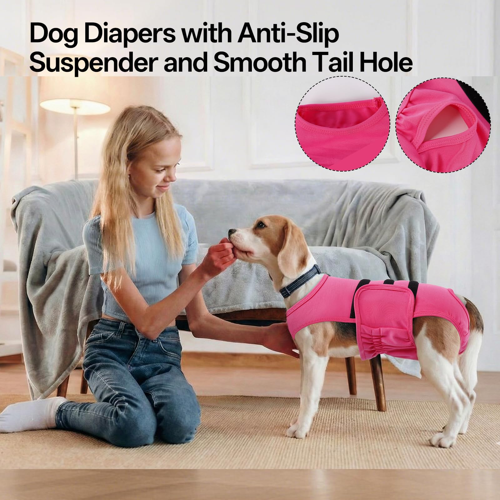 LeLePet couche chien femelle multi-usages, absorption et propreté domestique