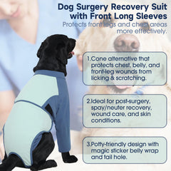 LeLePet survêtement rétablissement – couverture complète et confort pour votre chien.