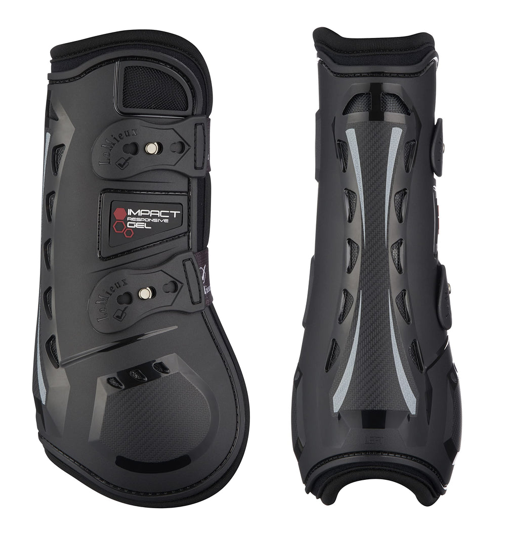 LeMieux Impact Responsive bottes tendon noir taille large – soutien durable lors de trot et saut.