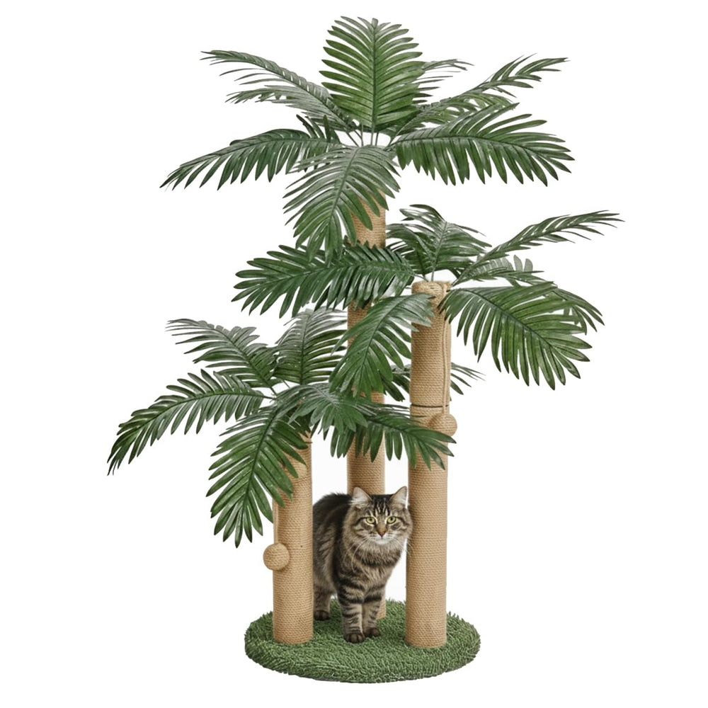 LEMONDA arbre griffage chat avec 3 poteaux en sisal