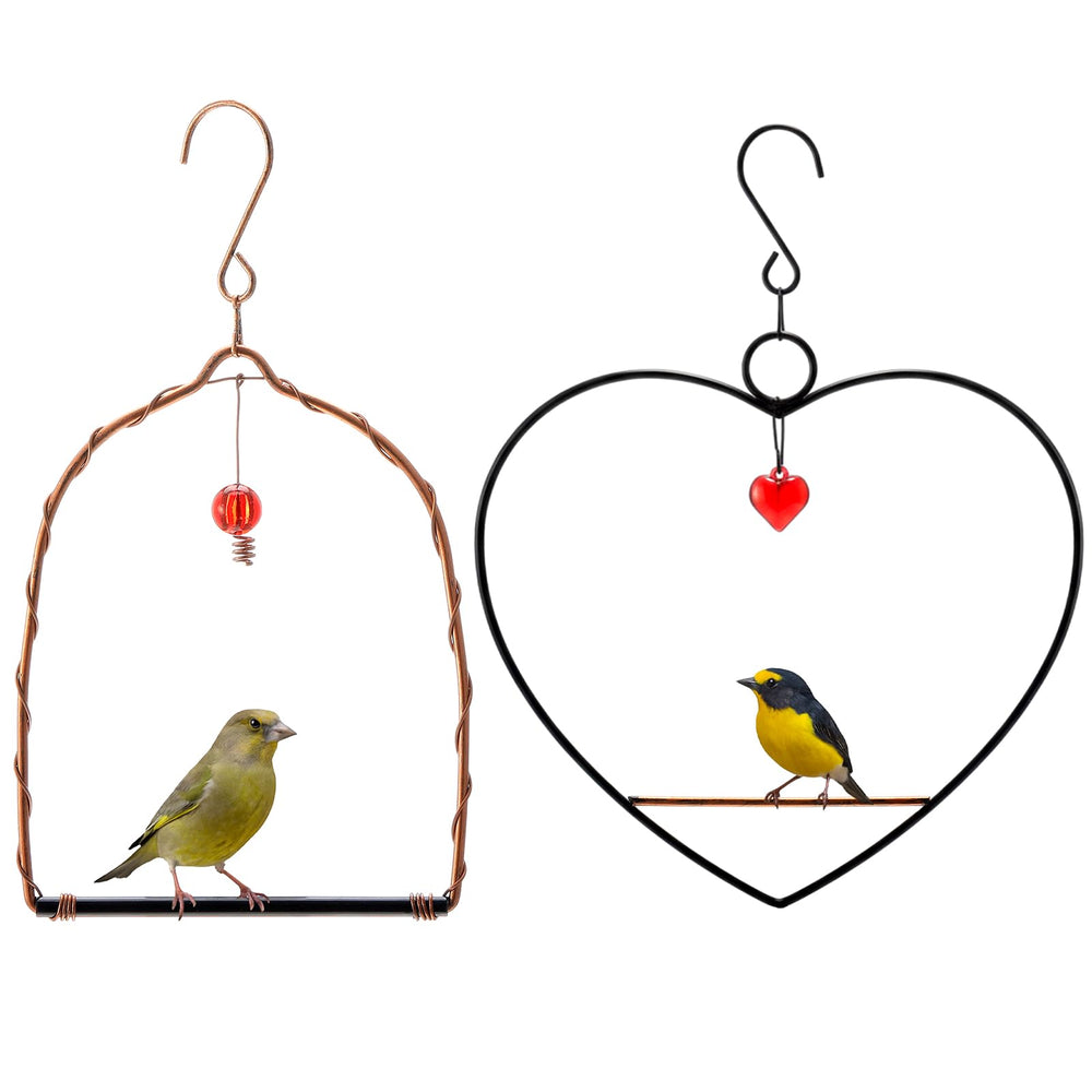 LemonRoad ensemble balancoire colibri metal, parfait pour observer les oiseaux dans le jardin.