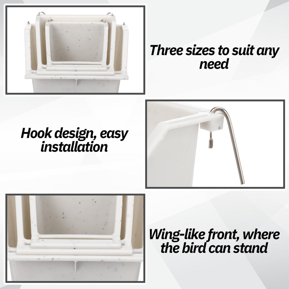 Nourrisseur LemonRoad moyen pour cage oiseau, adapté cages standards.