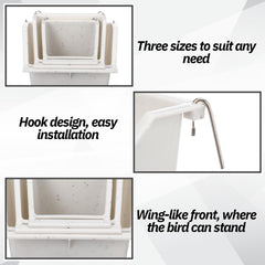 Nourrisseur LemonRoad moyen pour cage oiseau, adapté cages standards.