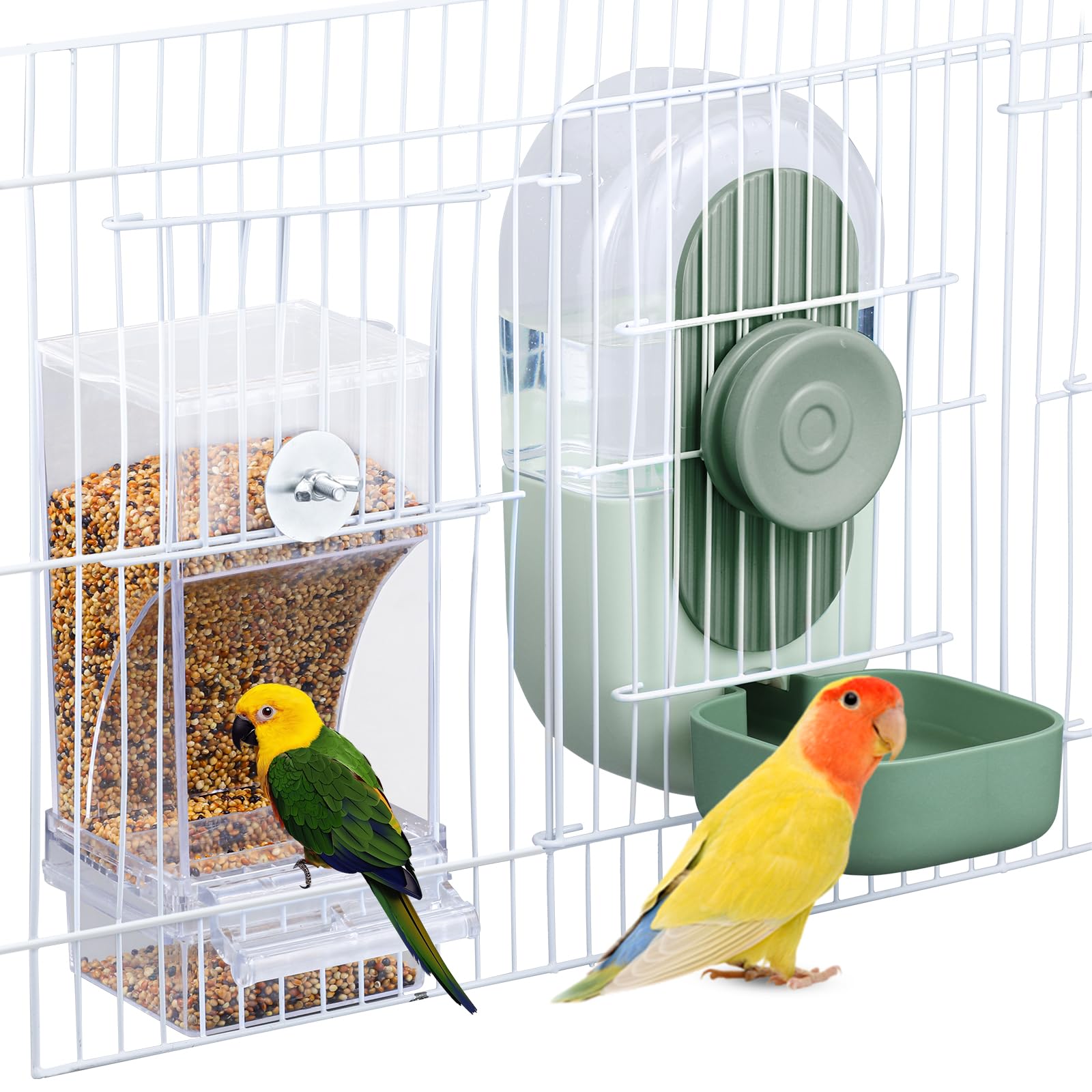 Lemtrflo alimentateur-distributeur sans desordre pour oiseaux, pratique et propre.